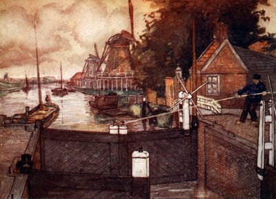 Noordervaldeursluis, Zaandam, 1904 von Nico Jungman